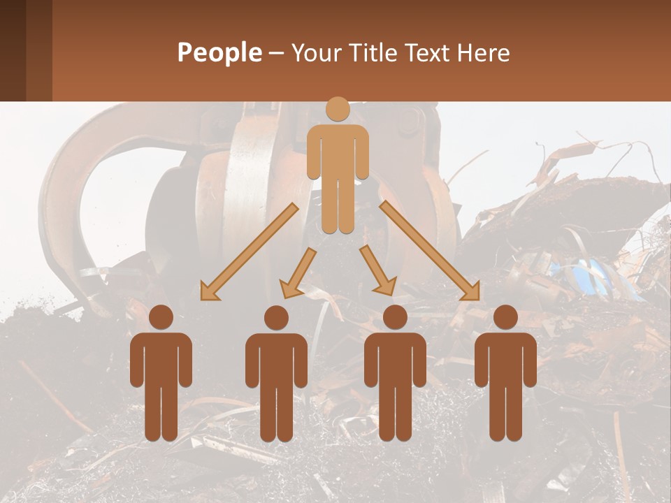 A Pile Of Dirt With A Large Metal Ball On Top Of It PowerPoint Template