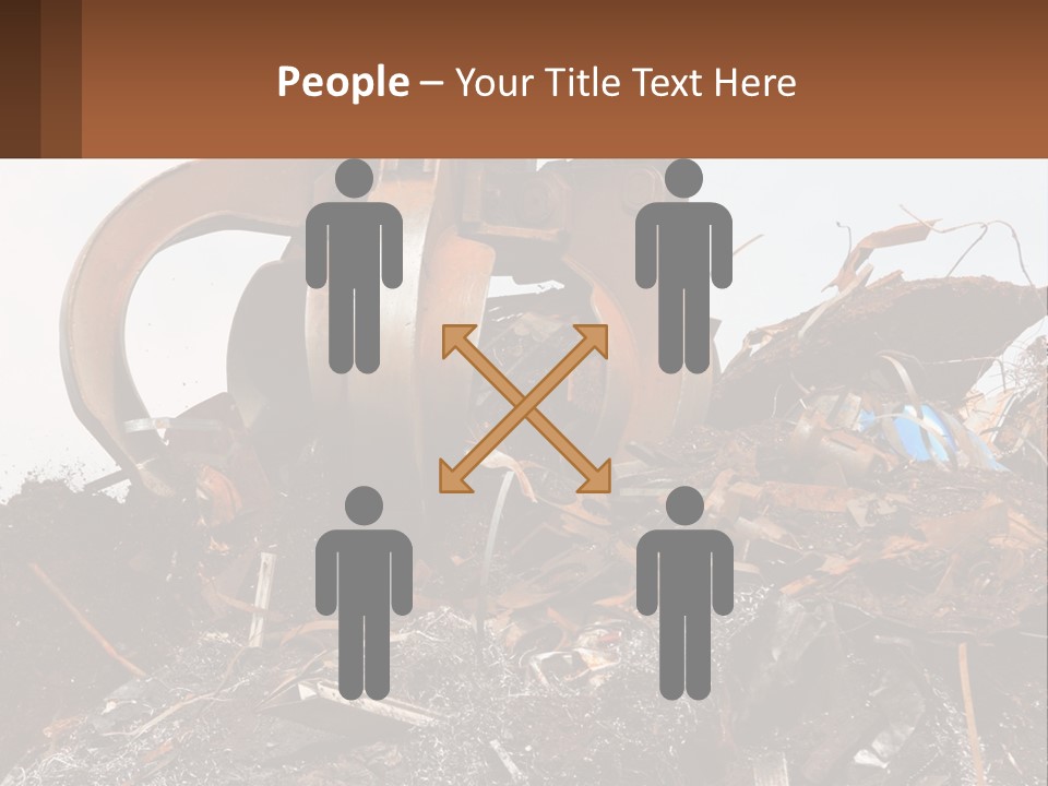 A Pile Of Dirt With A Large Metal Ball On Top Of It PowerPoint Template