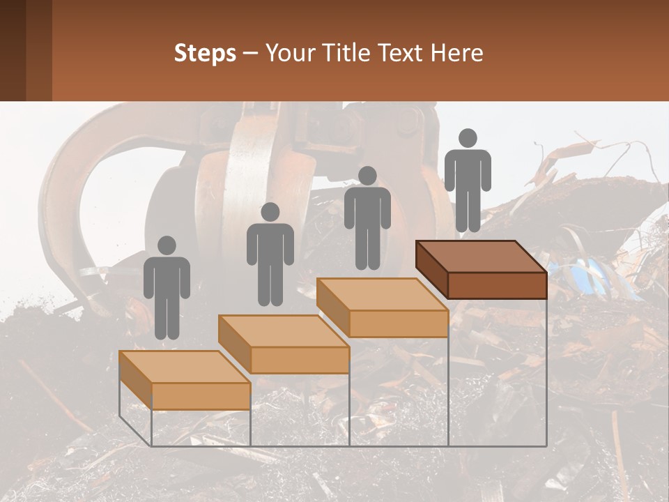 A Pile Of Dirt With A Large Metal Ball On Top Of It PowerPoint Template