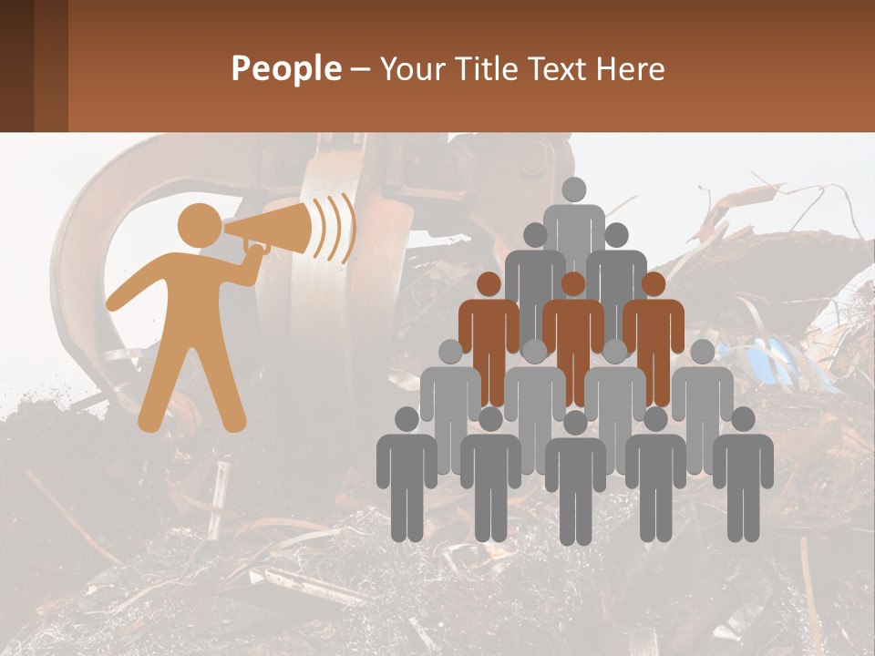 A Pile Of Dirt With A Large Metal Ball On Top Of It PowerPoint Template