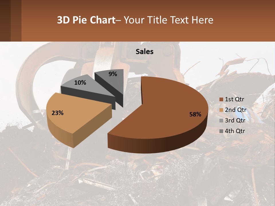 A Pile Of Dirt With A Large Metal Ball On Top Of It PowerPoint Template