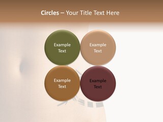 A Woman's Stomach With A Clock On It PowerPoint Template