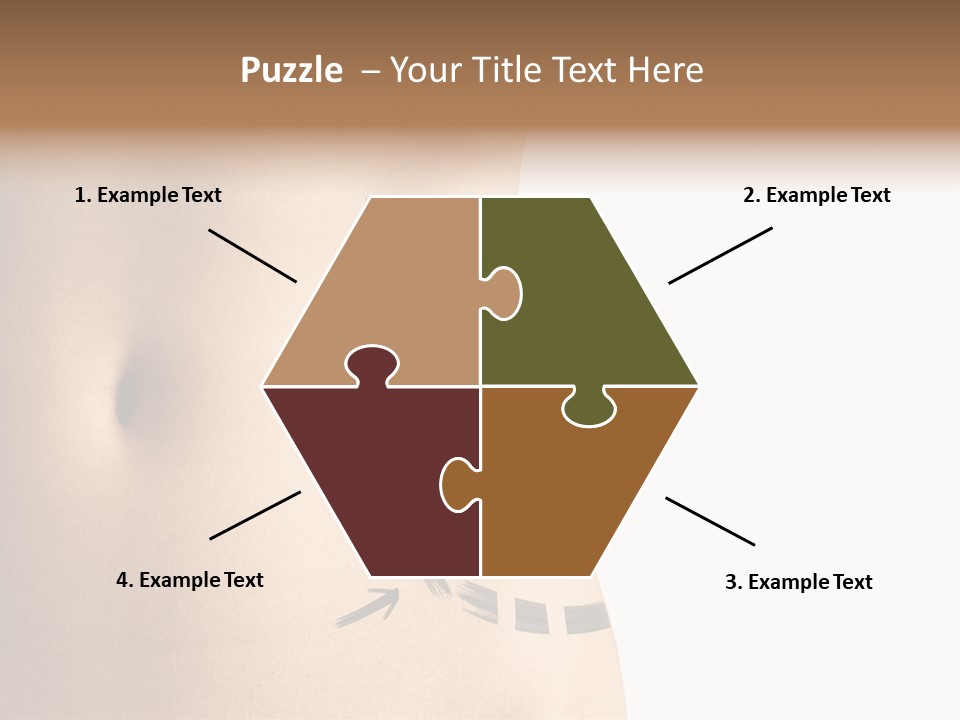 A Woman's Stomach With A Clock On It PowerPoint Template