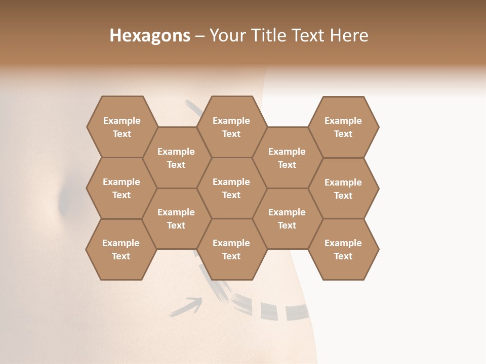 A Woman's Stomach With A Clock On It PowerPoint Template