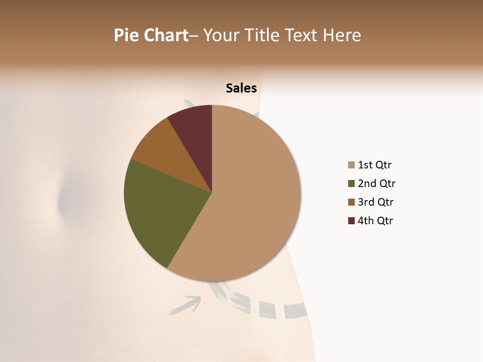 A Woman's Stomach With A Clock On It PowerPoint Template