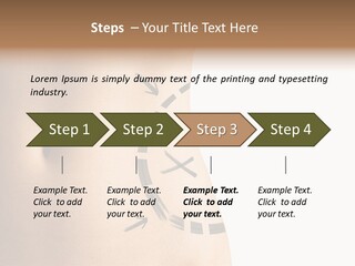 A Woman's Stomach With A Clock On It PowerPoint Template