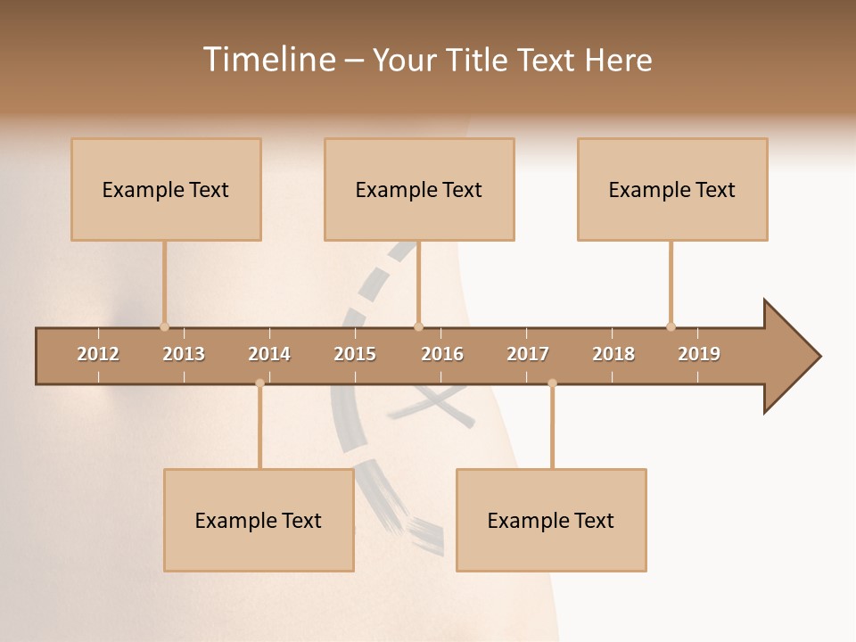 A Woman's Stomach With A Clock On It PowerPoint Template