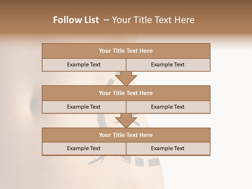 A Woman's Stomach With A Clock On It PowerPoint Template