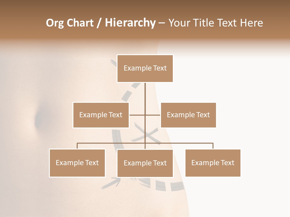 A Woman's Stomach With A Clock On It PowerPoint Template
