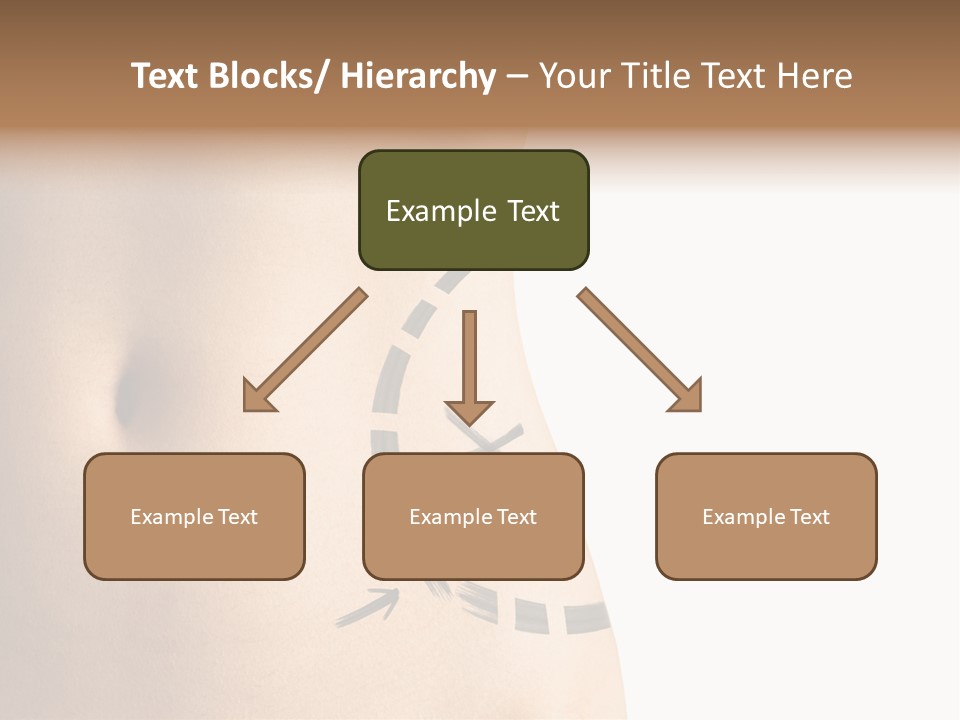 A Woman's Stomach With A Clock On It PowerPoint Template