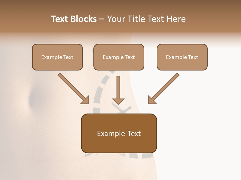 A Woman's Stomach With A Clock On It PowerPoint Template