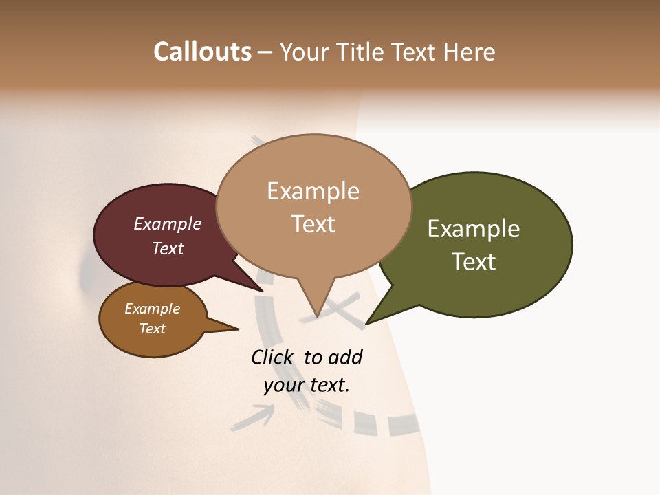 A Woman's Stomach With A Clock On It PowerPoint Template