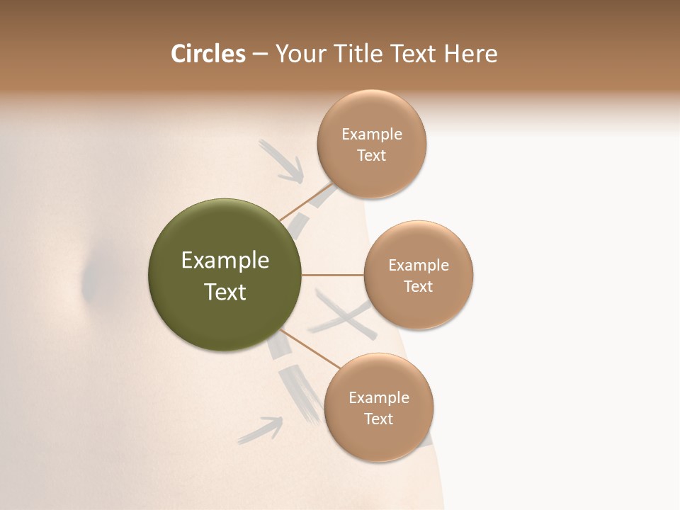 A Woman's Stomach With A Clock On It PowerPoint Template