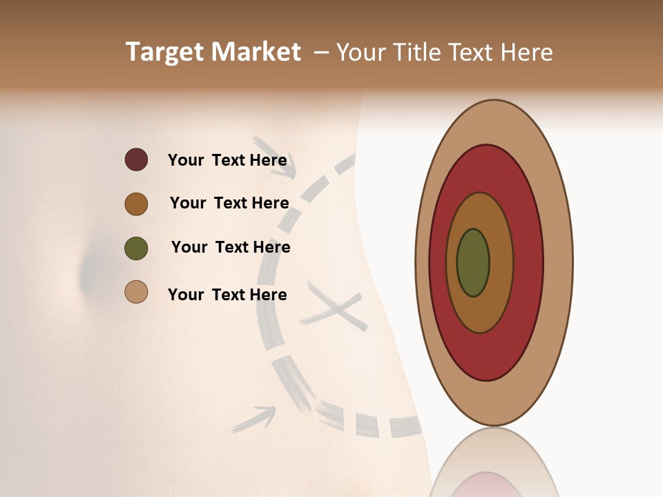 A Woman's Stomach With A Clock On It PowerPoint Template