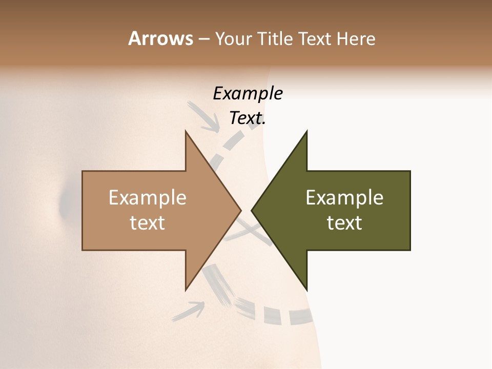 A Woman's Stomach With A Clock On It PowerPoint Template