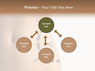 A Woman's Stomach With A Clock On It PowerPoint Template