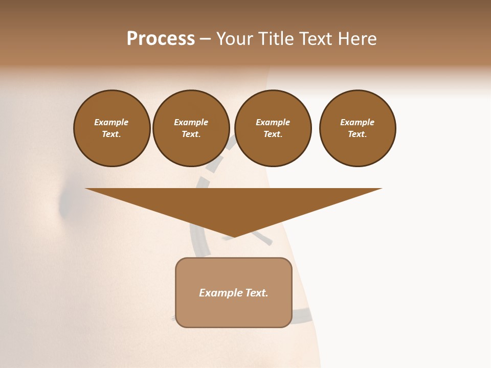 A Woman's Stomach With A Clock On It PowerPoint Template