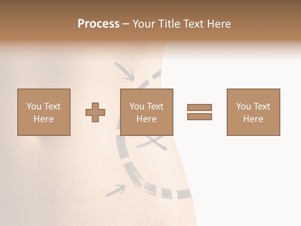 A Woman's Stomach With A Clock On It PowerPoint Template