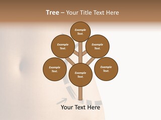 A Woman's Stomach With A Clock On It PowerPoint Template