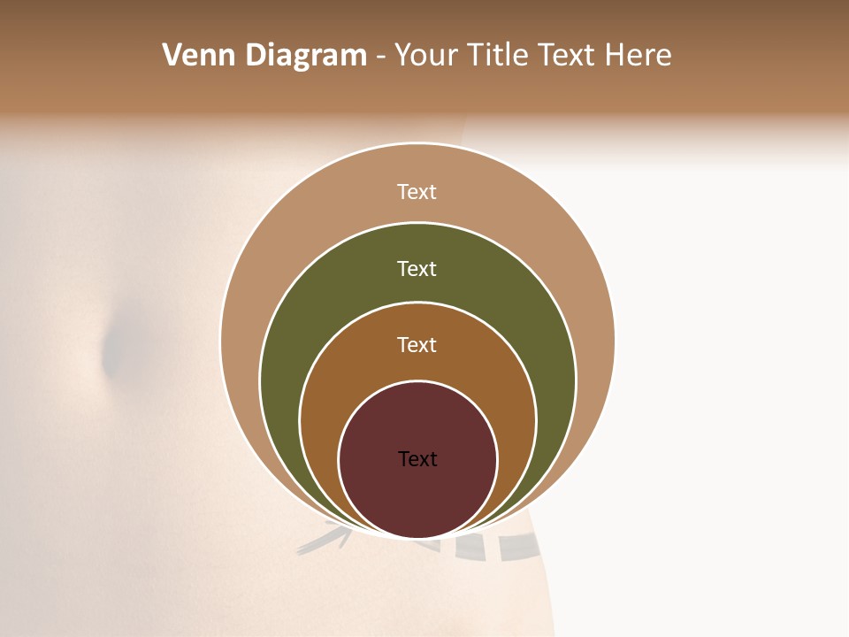 A Woman's Stomach With A Clock On It PowerPoint Template