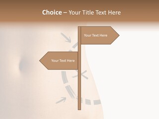 A Woman's Stomach With A Clock On It PowerPoint Template