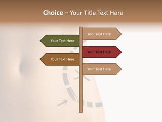 A Woman's Stomach With A Clock On It PowerPoint Template