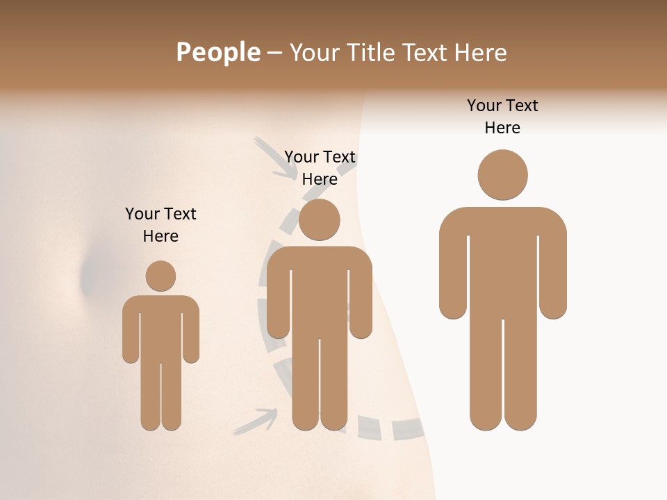 A Woman's Stomach With A Clock On It PowerPoint Template