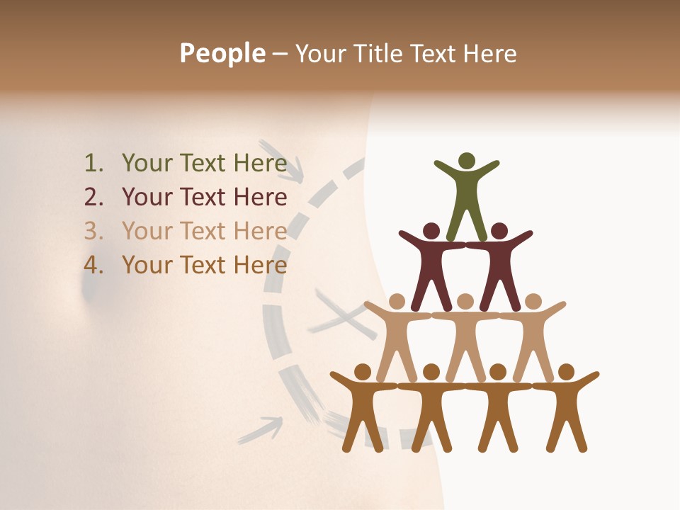 A Woman's Stomach With A Clock On It PowerPoint Template