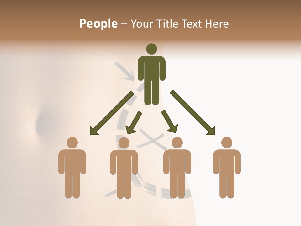 A Woman's Stomach With A Clock On It PowerPoint Template