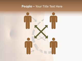 A Woman's Stomach With A Clock On It PowerPoint Template