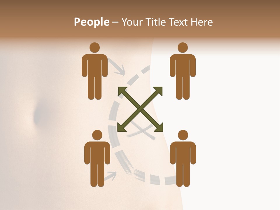 A Woman's Stomach With A Clock On It PowerPoint Template