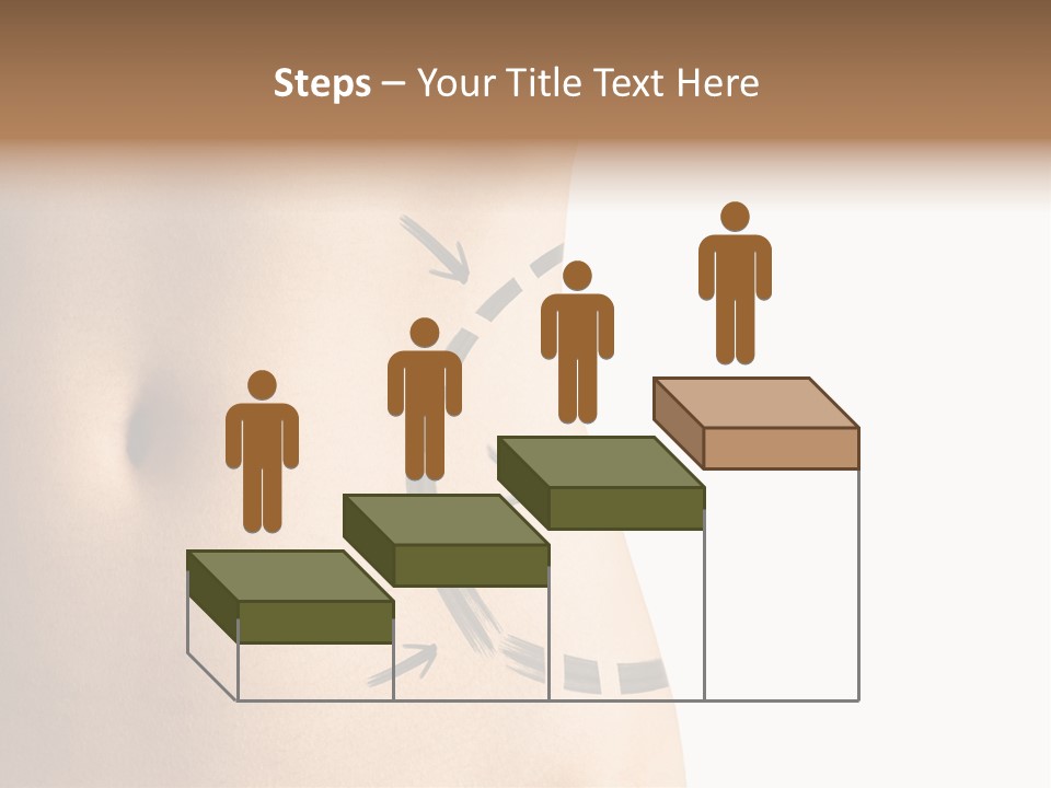 A Woman's Stomach With A Clock On It PowerPoint Template