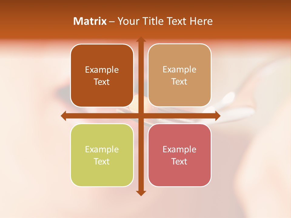 A Woman Holding A Spoon With A Pill On It PowerPoint Template