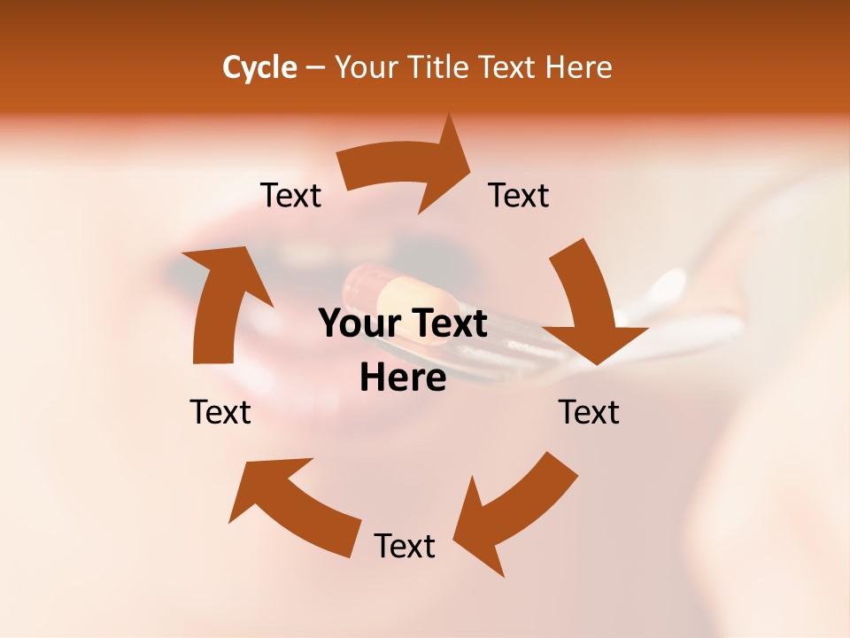 A Woman Holding A Spoon With A Pill On It PowerPoint Template