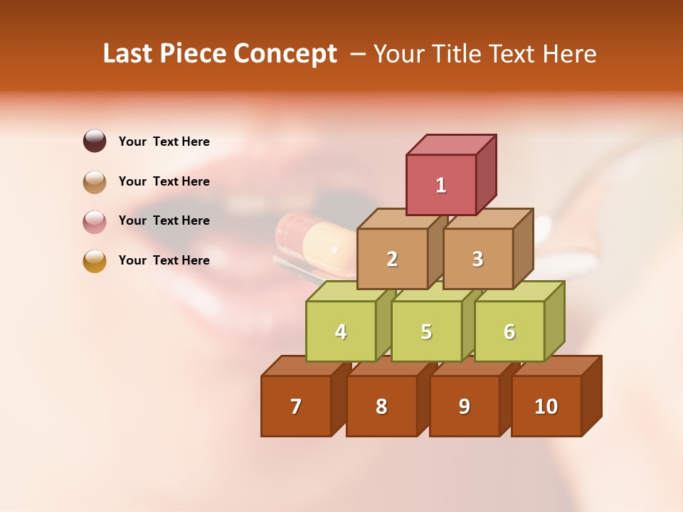 A Woman Holding A Spoon With A Pill On It PowerPoint Template