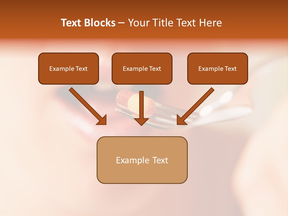 A Woman Holding A Spoon With A Pill On It PowerPoint Template