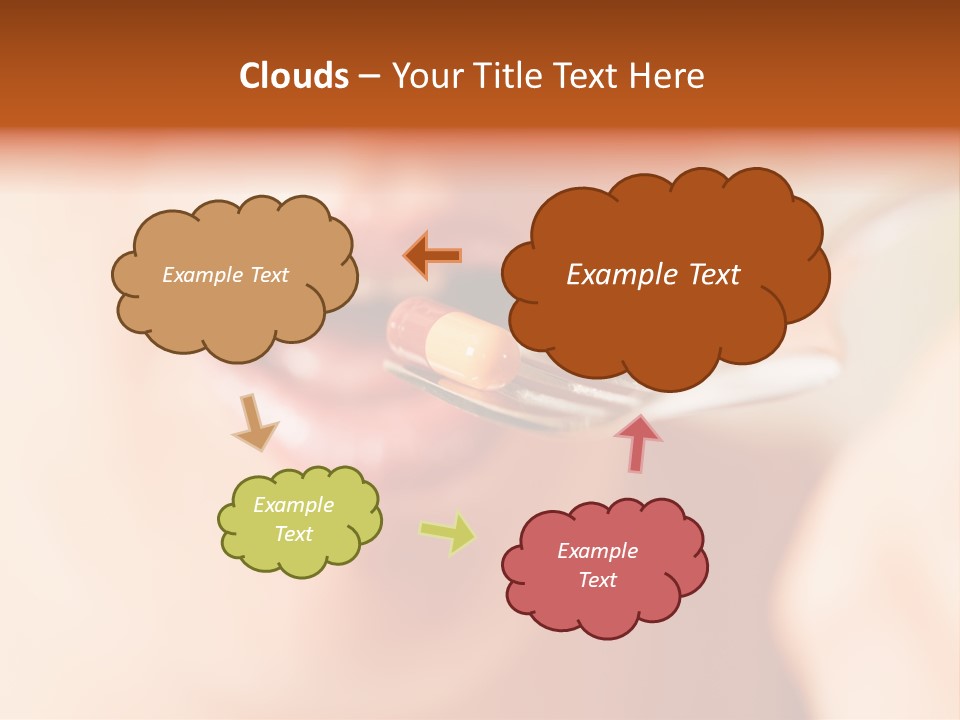 A Woman Holding A Spoon With A Pill On It PowerPoint Template