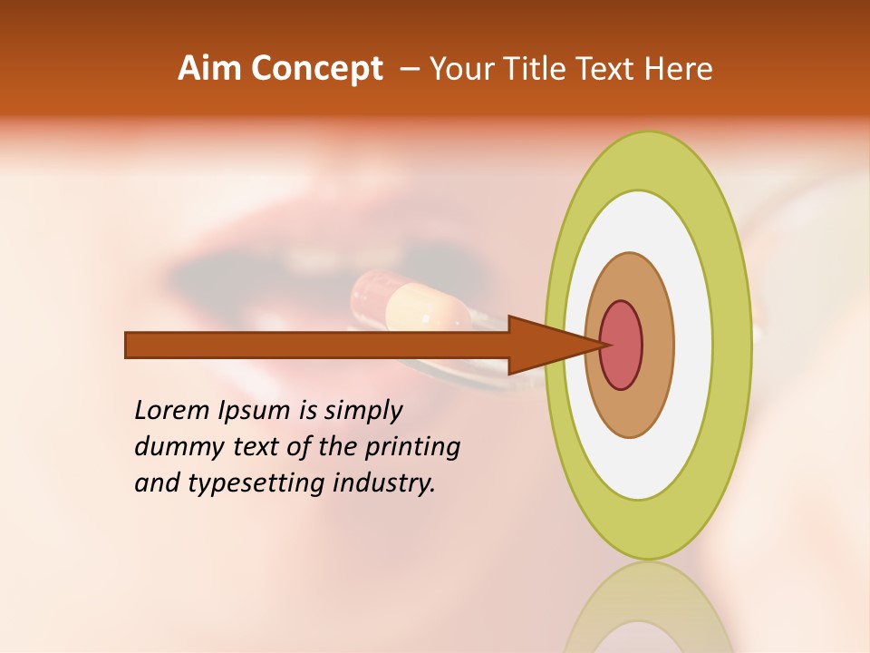 A Woman Holding A Spoon With A Pill On It PowerPoint Template