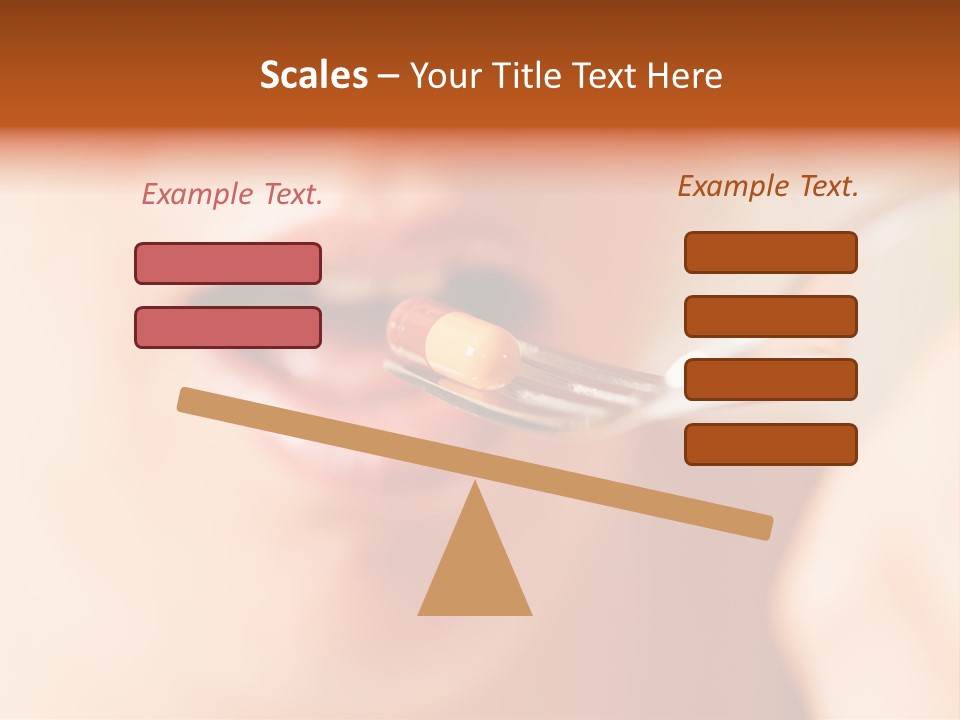 A Woman Holding A Spoon With A Pill On It PowerPoint Template