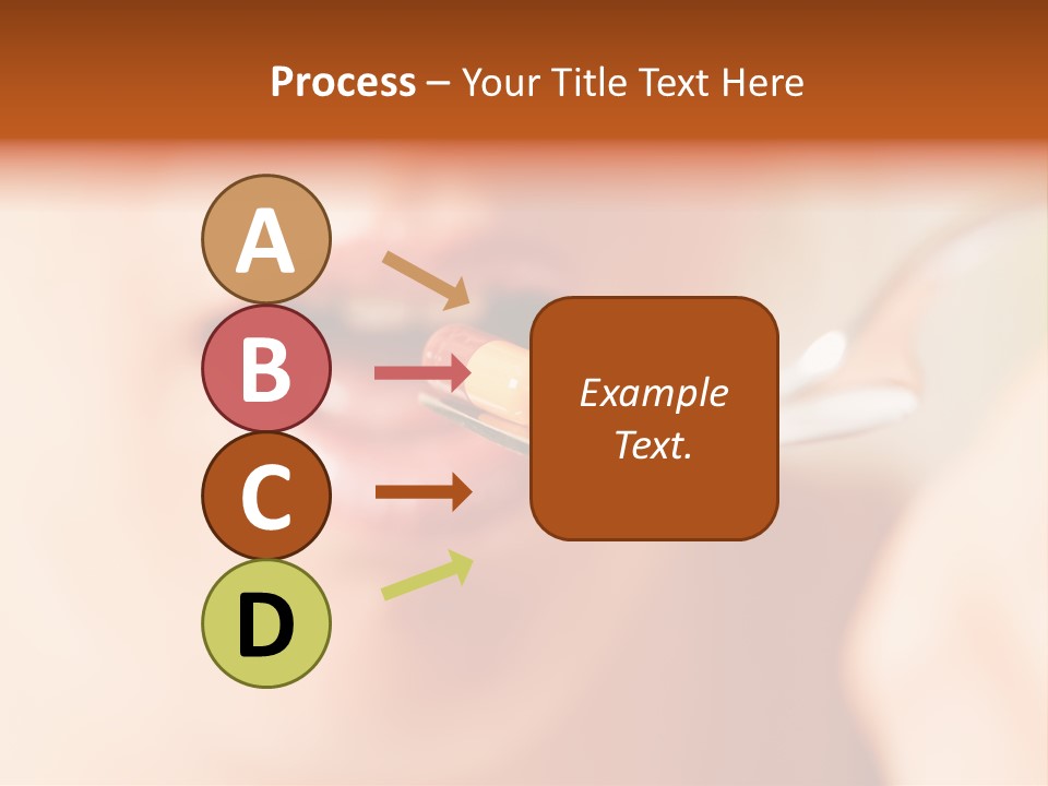 A Woman Holding A Spoon With A Pill On It PowerPoint Template