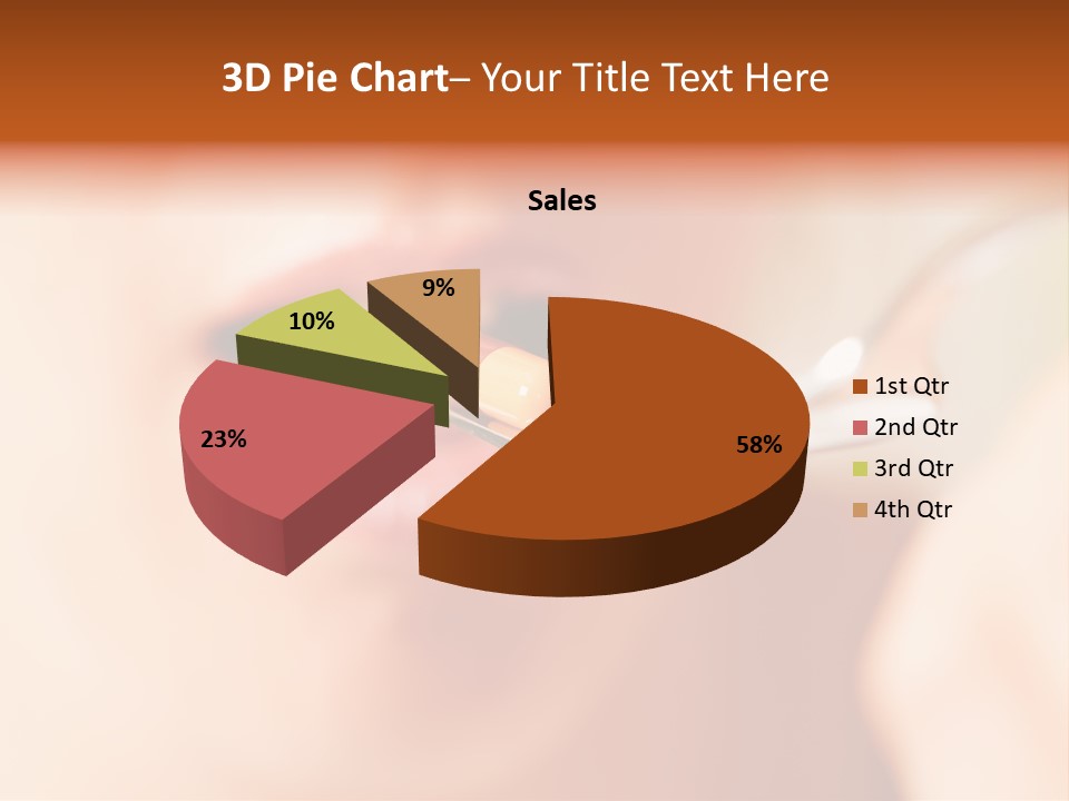 A Woman Holding A Spoon With A Pill On It PowerPoint Template