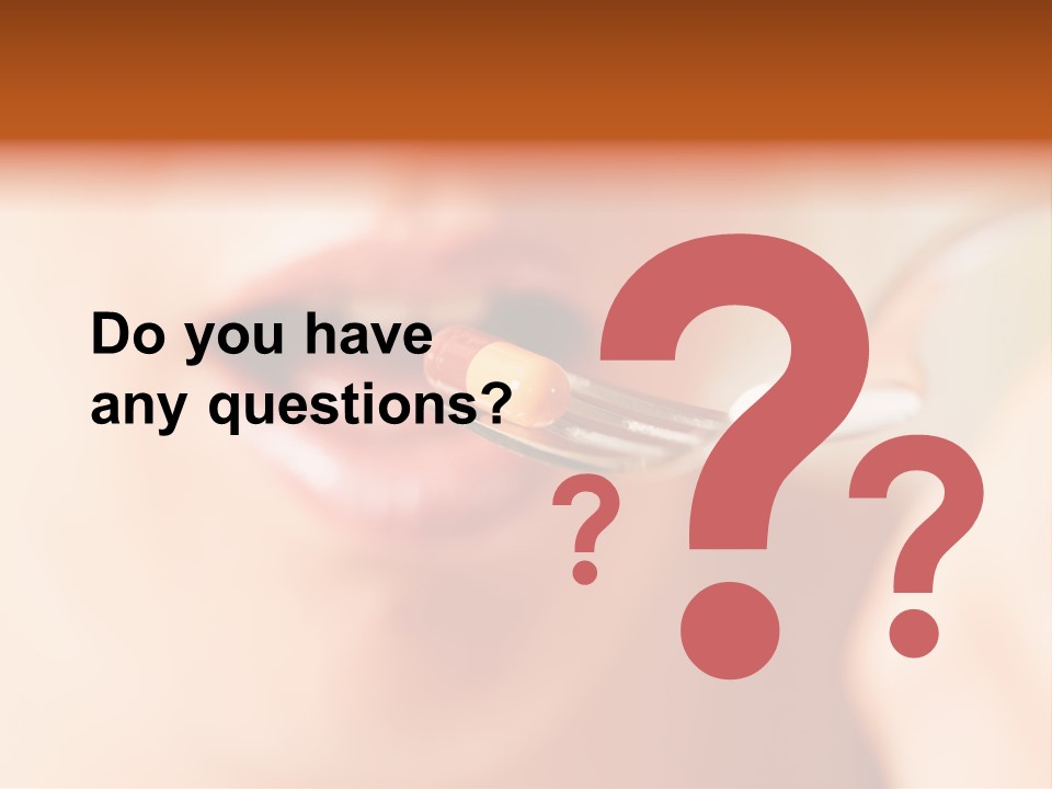 A Woman Holding A Spoon With A Pill On It PowerPoint Template