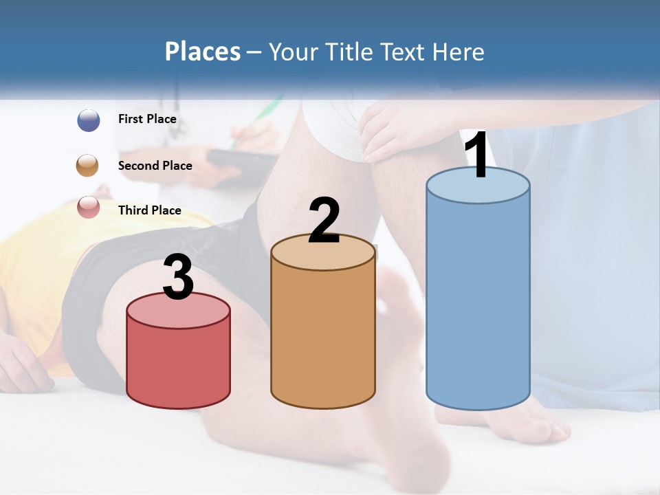 A Doctor Examining A Man's Leg With A Stethoscope PowerPoint Template