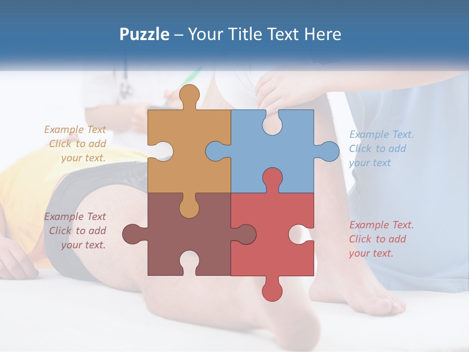 A Doctor Examining A Man's Leg With A Stethoscope PowerPoint Template