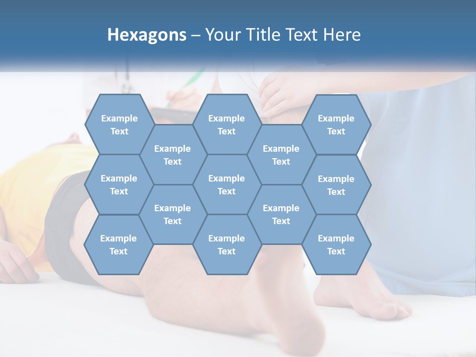 A Doctor Examining A Man's Leg With A Stethoscope PowerPoint Template