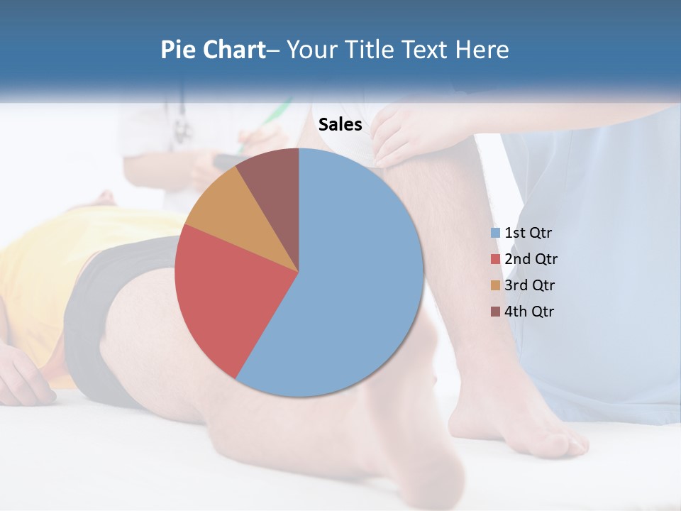 A Doctor Examining A Man's Leg With A Stethoscope PowerPoint Template