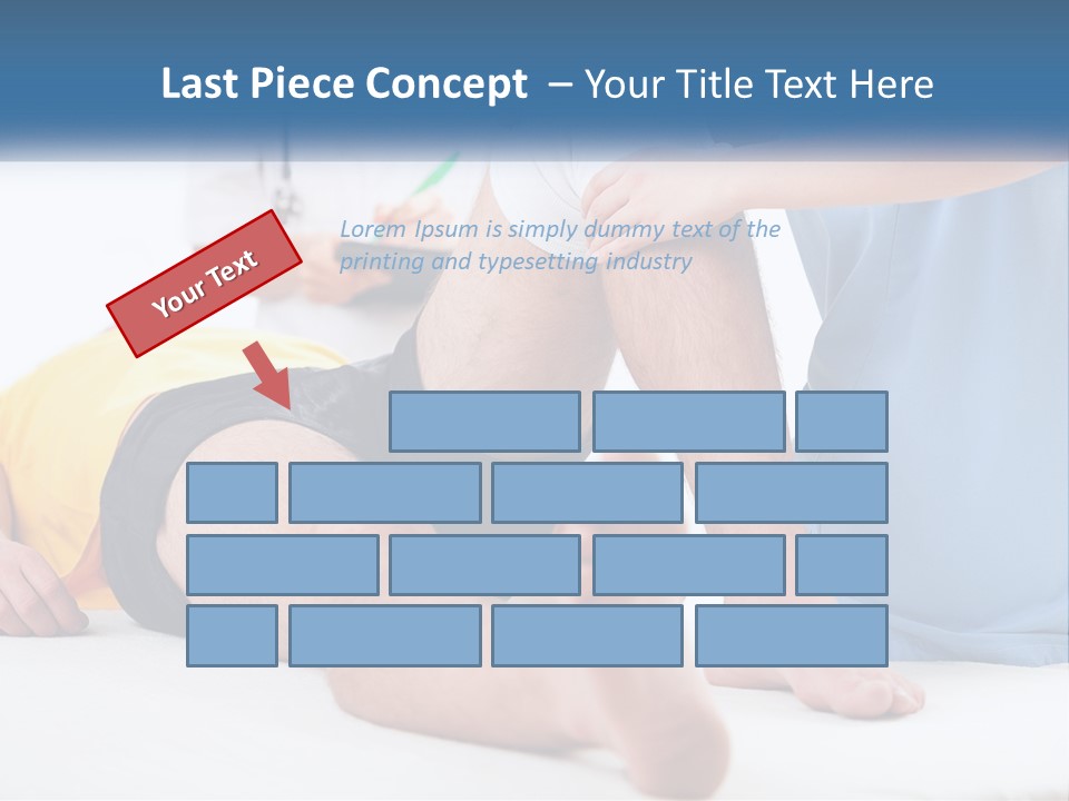 A Doctor Examining A Man's Leg With A Stethoscope PowerPoint Template