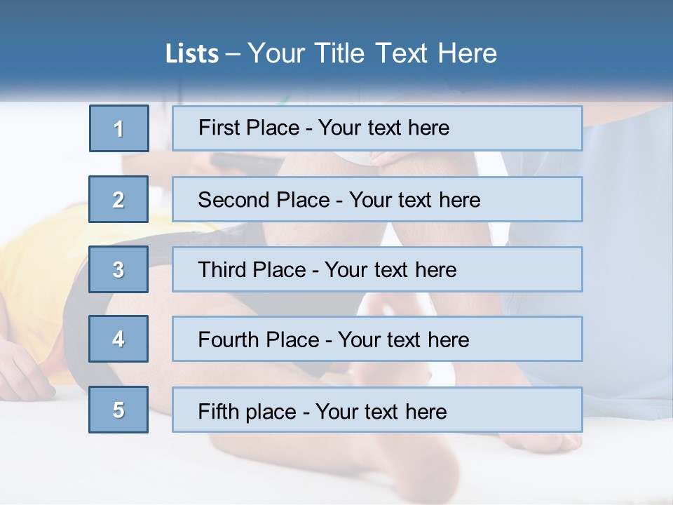 A Doctor Examining A Man's Leg With A Stethoscope PowerPoint Template