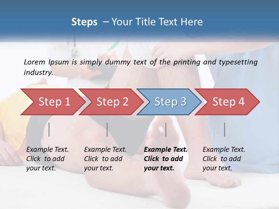 A Doctor Examining A Man's Leg With A Stethoscope PowerPoint Template