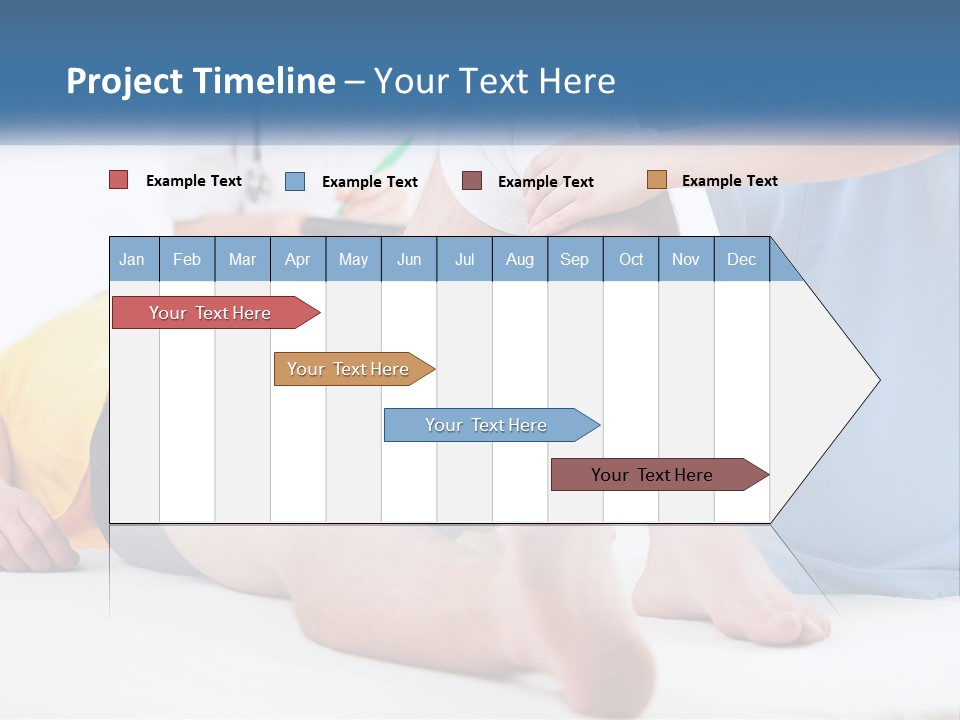 A Doctor Examining A Man's Leg With A Stethoscope PowerPoint Template